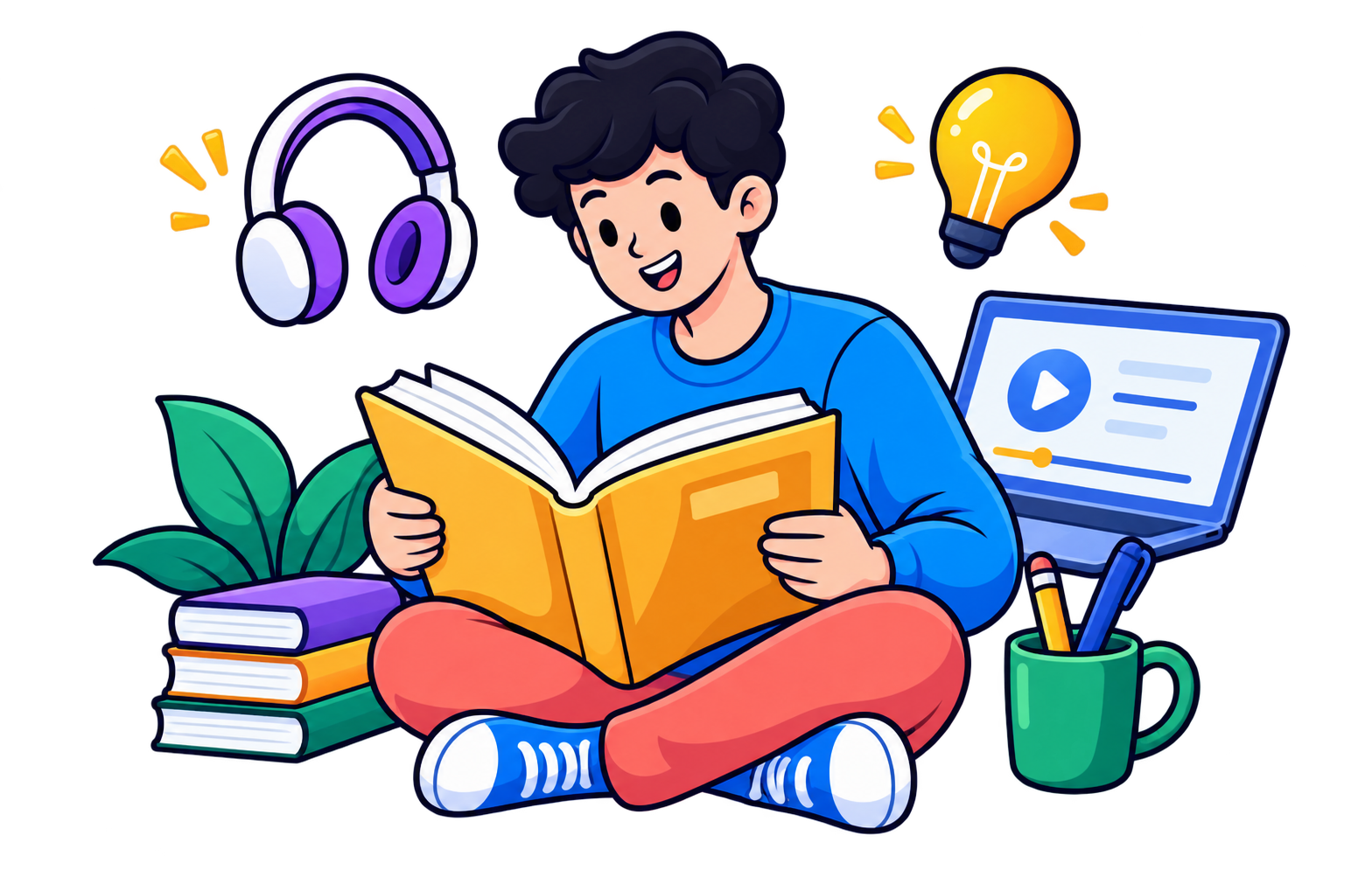 Science learning illustration