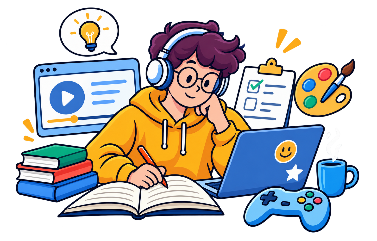 Qrie learning illustration